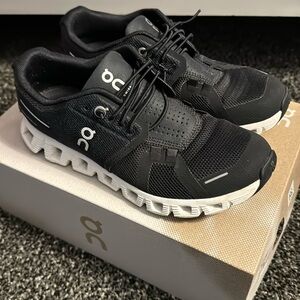 On Cloud Black and White Cloud 5 Sneakers